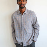 Square Shirt Grey & Orange