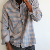 Square Shirt Grey & Orange