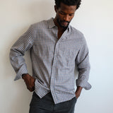 Square Shirt Grey & Orange