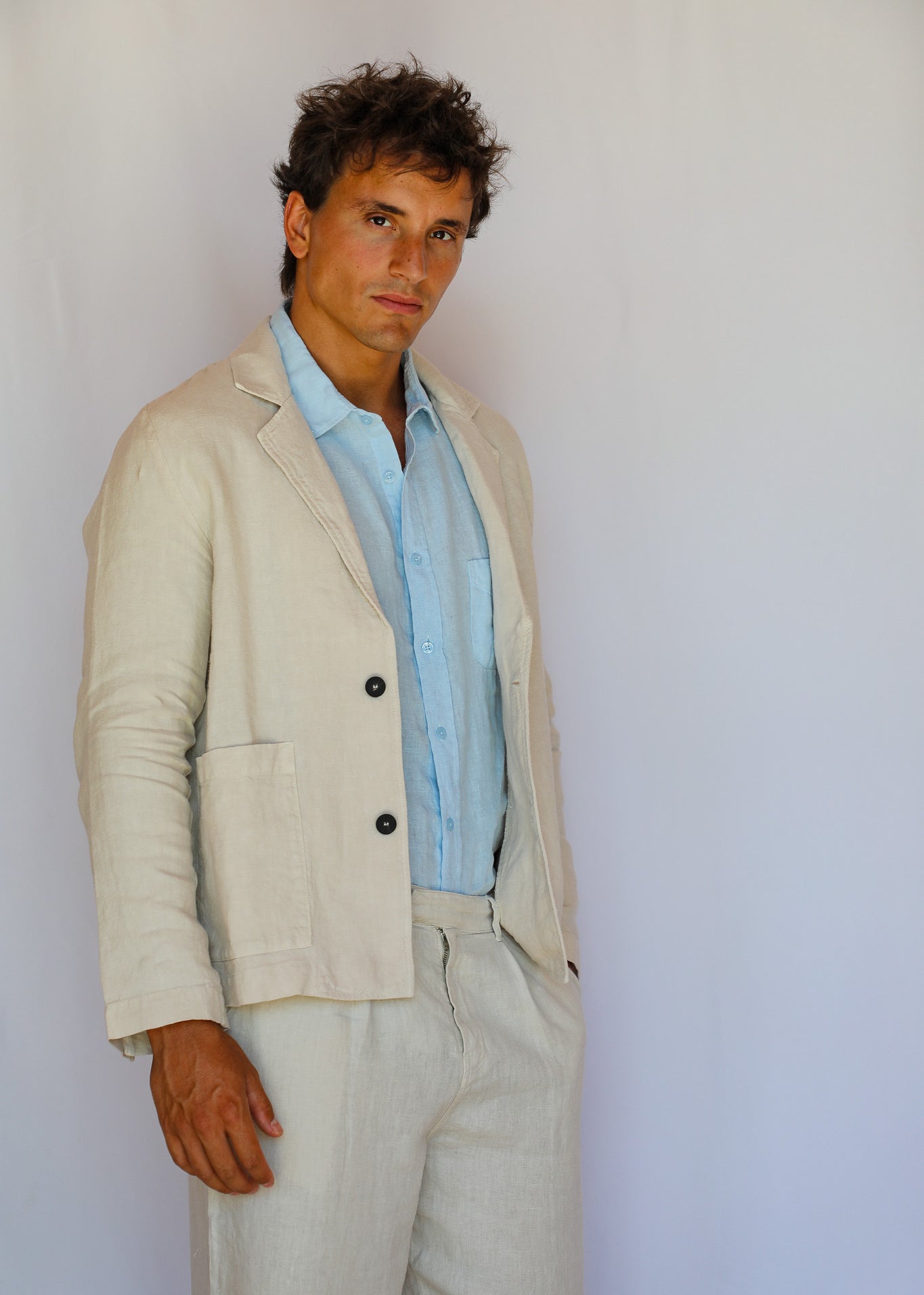 Linen Blazer Beige