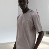 Trendy Side Buttons T-Shirt Light Grey