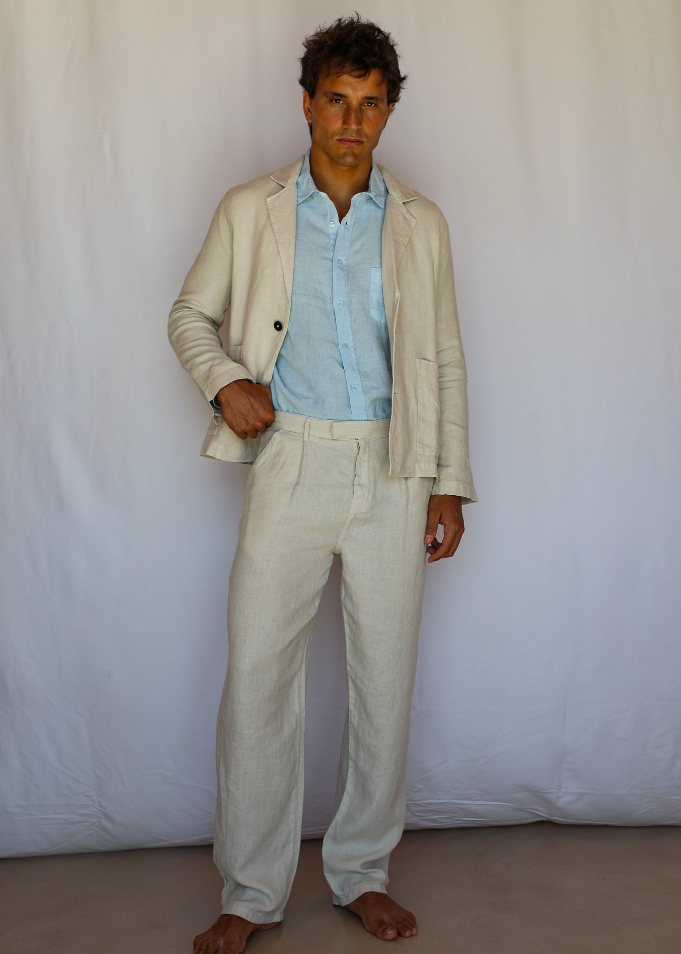 Linen Blazer Beige