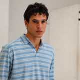 Classic Polo Stripes Blue & White