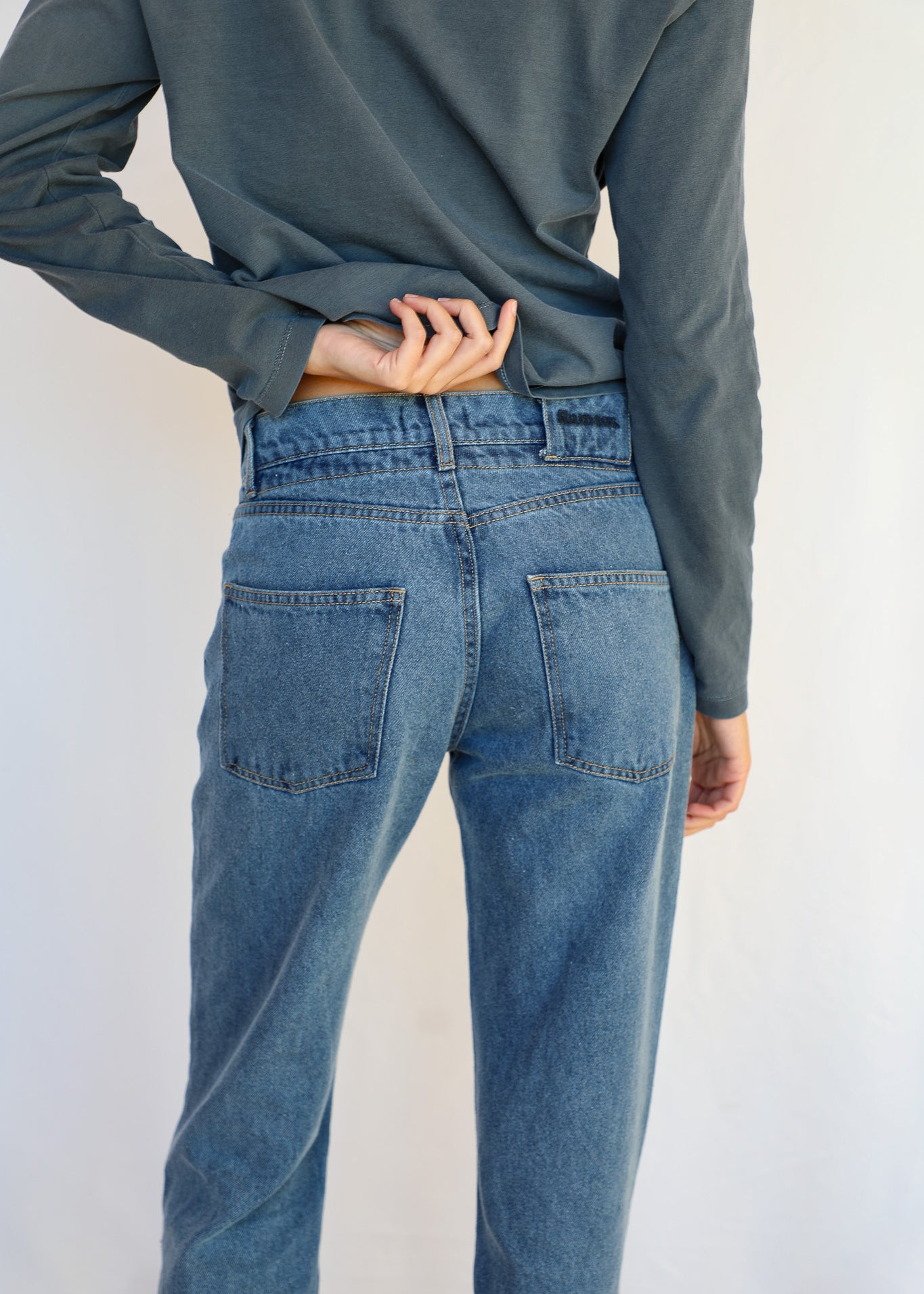 Denim Jeans Elastic Detail