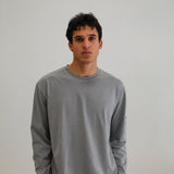 Long Trendy Side Pocket T-Shirt Detail Light Grey