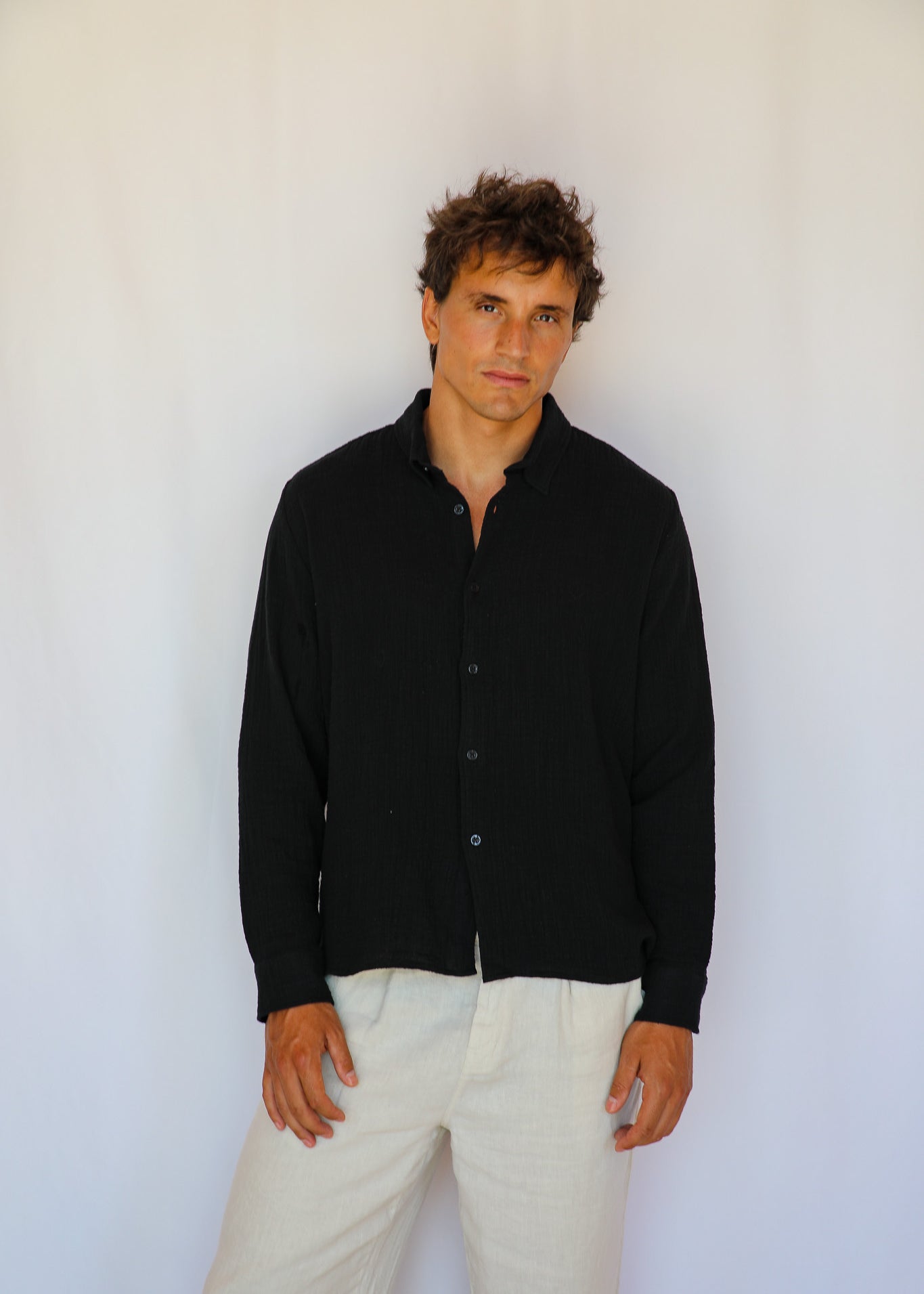 Vintage Shirt Stripes Black