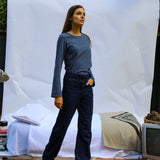 Cozy Long T-Shirt Stripes Blue