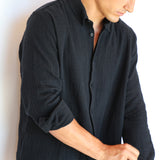 Vintage Shirt Stripes Black