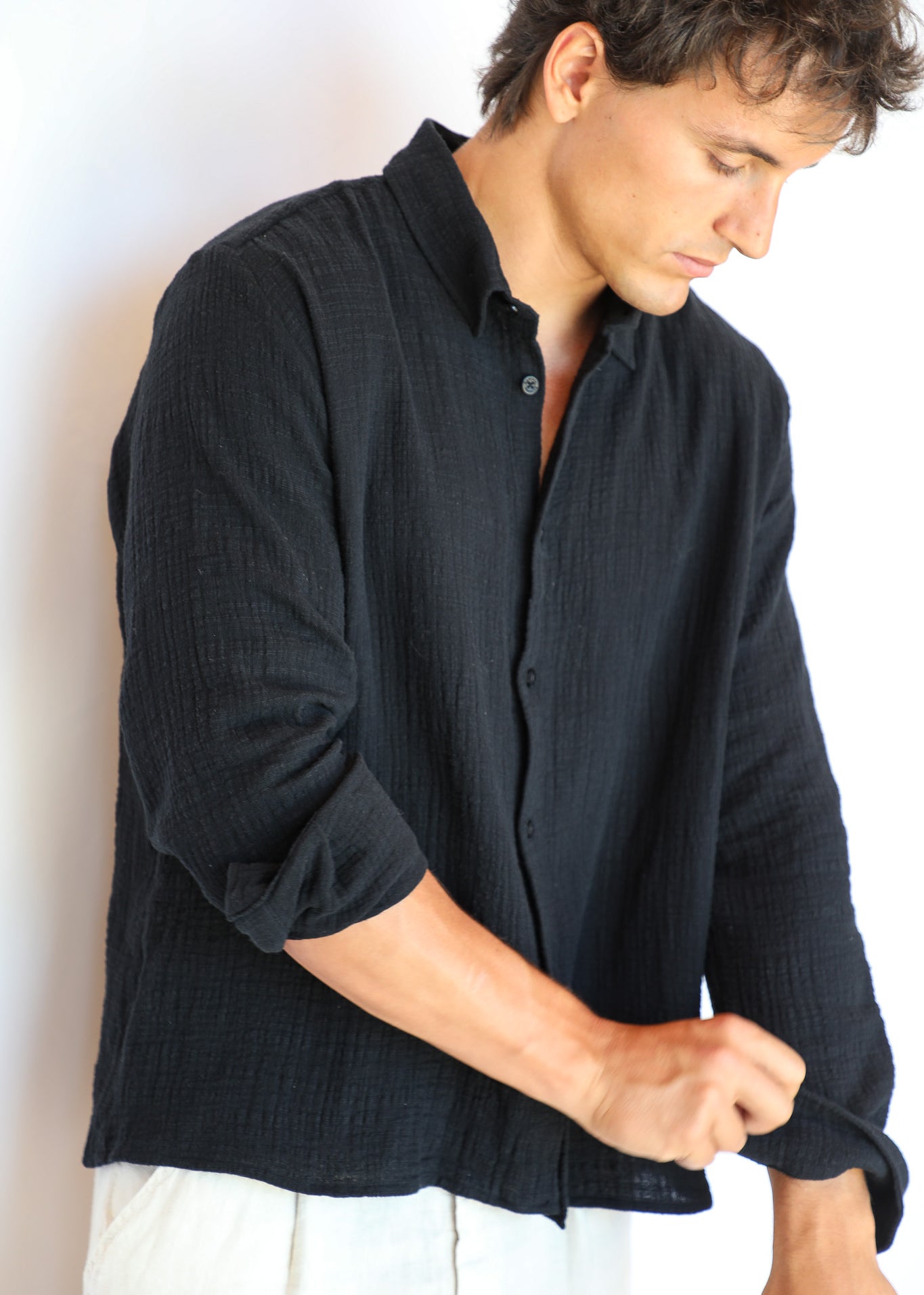 Vintage Shirt Stripes Black