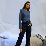 Cozy Long T-Shirt Stripes Blue