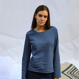 Cozy Long T-Shirt Stripes Blue