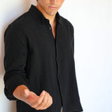 Vintage Shirt Stripes Black