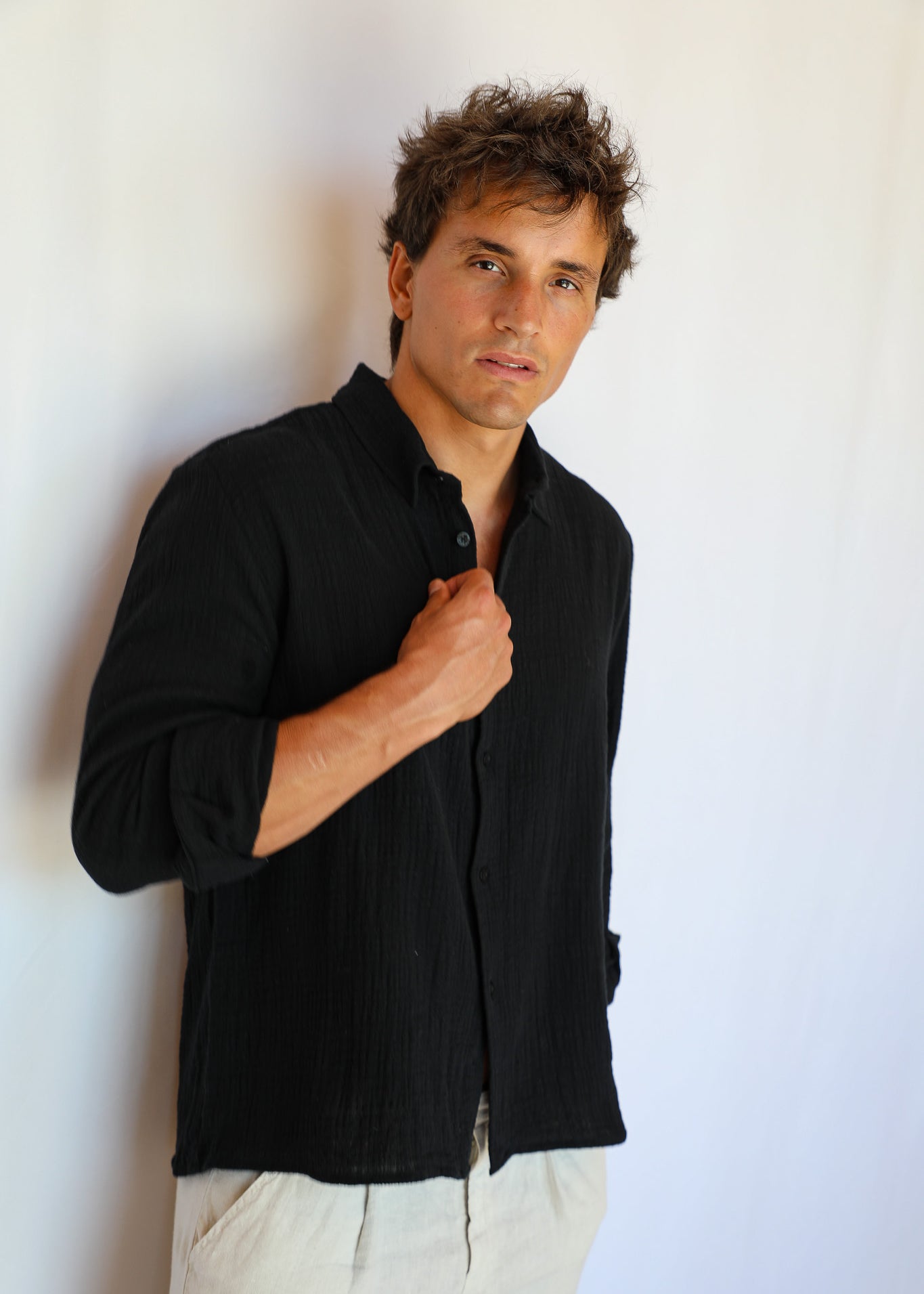 Vintage Shirt Stripes Black