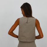 Denim Top Beige