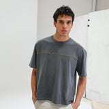 Trendy Petrol Embroidered Detail T-Shirt