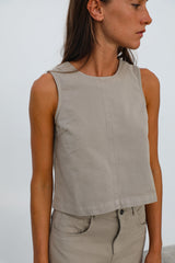 Denim Top Beige