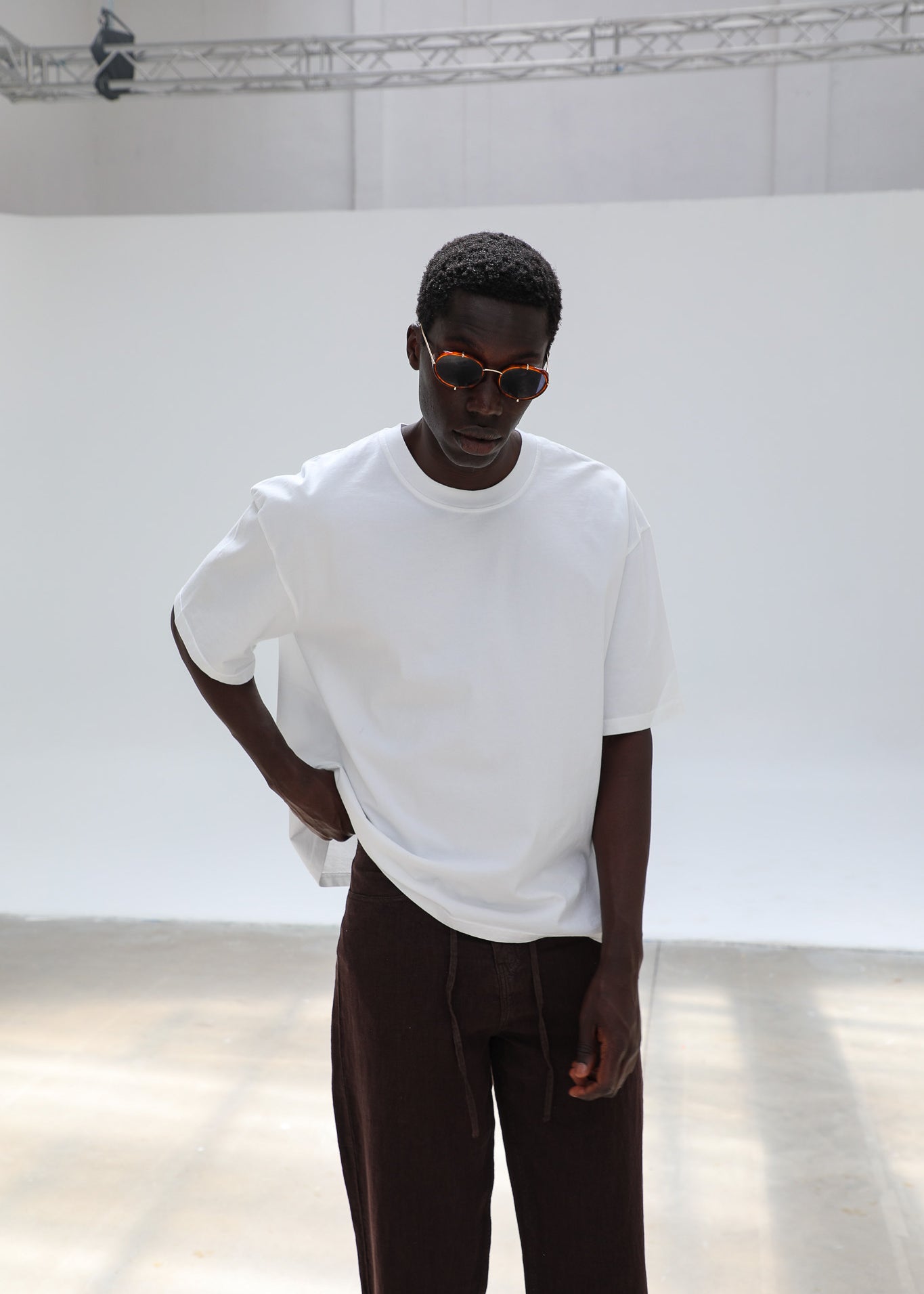 Short Modern Trendy T-Shirt White