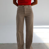 Low Waist Linen Pants Taupe