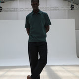 Short Modern Polo Dark Green