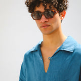 Vintage Linen Shirt Blue