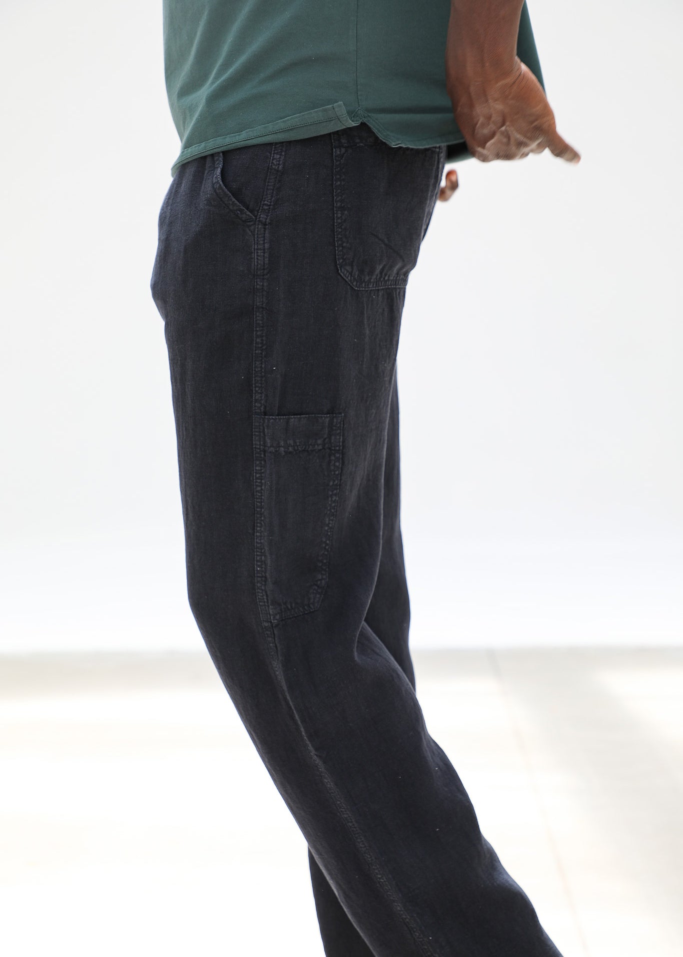 Linen Modern Comfy Pants Navy