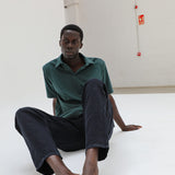 Short Modern Polo Dark Green