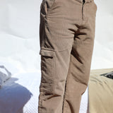 Corduroy Pocket Comfy Pants Light Brown