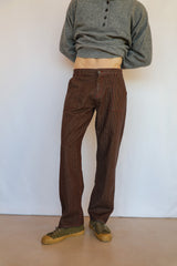 Modern Comfy Pants Stripes Brown