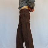 Modern Comfy Pants Stripes Brown