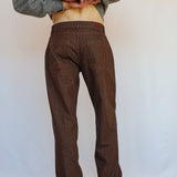 Modern Comfy Pants Stripes Brown