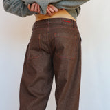Modern Comfy Pants Stripes Brown