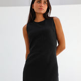 Back Hole Maxi Dress Black