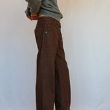 Modern Comfy Pants Stripes Brown