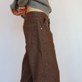 Modern Comfy Pants Stripes Brown