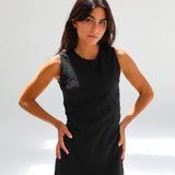 Back Hole Maxi Dress Black