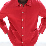 LIMITED EDITION - Linen Jacket Chili Red