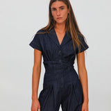 Denim Buttons Romper
