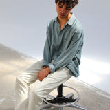 Linen Shirt Light Green Aqua