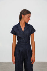 Denim Buttons Romper
