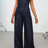 Denim Buttons Romper