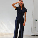 Denim Buttons Romper