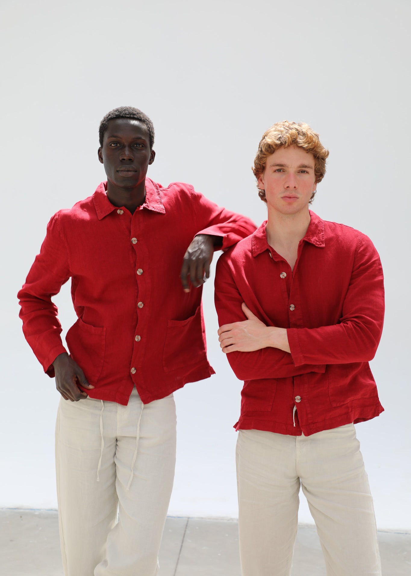 LIMITED EDITION - Linen Jacket Chili Red