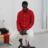 LIMITED EDITION - Linen Jacket Chili Red