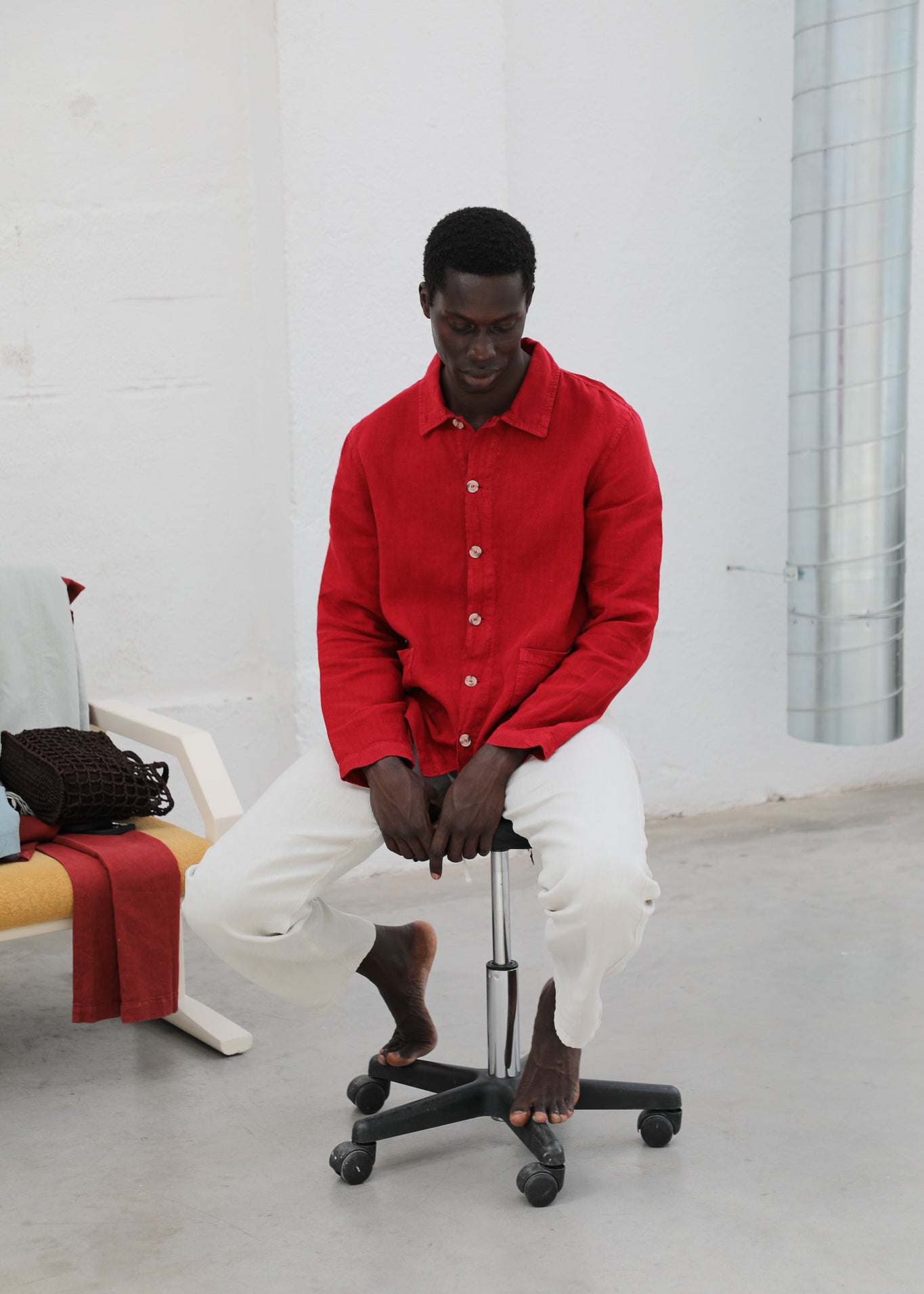 LIMITED EDITION - Linen Jacket Chili Red
