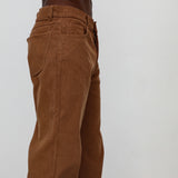 Corduroy Denim Comfy Pants Brown