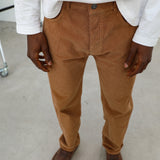 Corduroy Denim Comfy Pants Brown