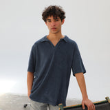 Short Modern Towel Polo Navy