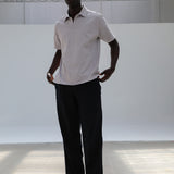 Short Modern Polo Light Grey