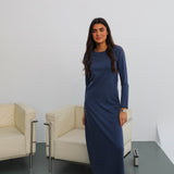 Striped Long Dress Blue