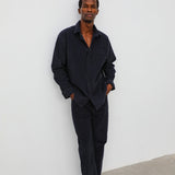 Corduroy Denim Comfy Pants Navy